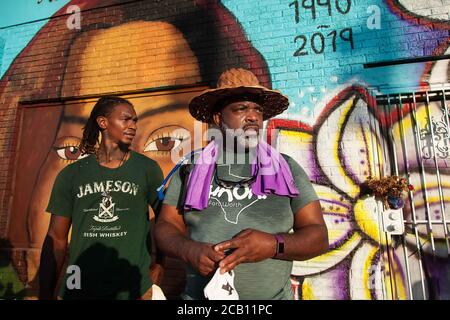 Mural from the artist JR on the bookstore Athenaeum at the Spui ...