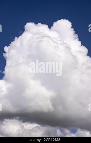 Large cumulus cloud in a deep blue sky Stock Photo