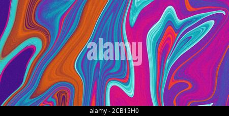 abstract patterns formed by mixing liquid paints as marble stone pattern. Abstraction. The background reminiscent of the stains on the marble. Color Stock Photo