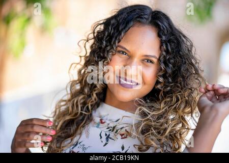 Portrait Of A Beautiful Young Brazilian Woman Dressed In A