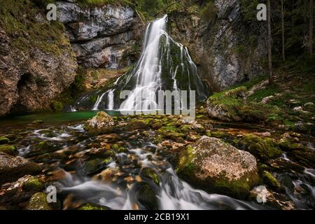 Golling Waterfall, Golling, Tennengau, Salzburg, Austria Stock Photo