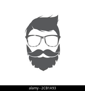 Hipster icon on white background Stock Vector