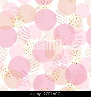 Baby seamless pattern with circles. Geometric abstract texture for fabric, textile and paper Stock Vector