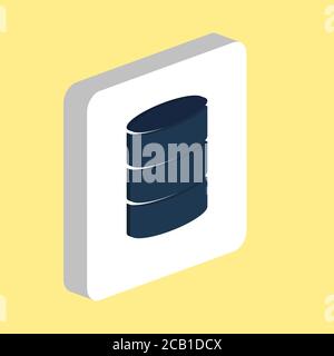 Network Database Simple vector icon. Illustration symbol design template for web mobile UI element. Perfect color isometric pictogram on 3d white squa Stock Vector