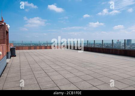 Antwerp, Belgium, July 19, 2020, Nice view from the roof of the museum on the river called the MAS Stock Photo