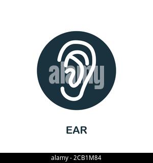 Ear icon. Simple element from internal organs collection. Creative Ear icon for web design, templates, infographics and more Stock Vector