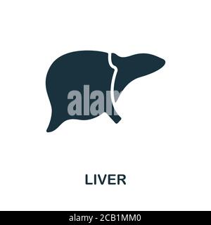 Liver icon. Simple element from internal organs collection. Creative Liver icon for web design, templates, infographics and more Stock Vector