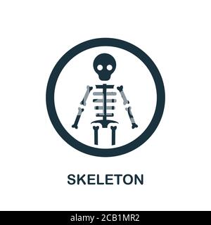 Skeleton icon. Simple element from internal organs collection. Creative Skeleton icon for web design, templates, infographics and more Stock Vector