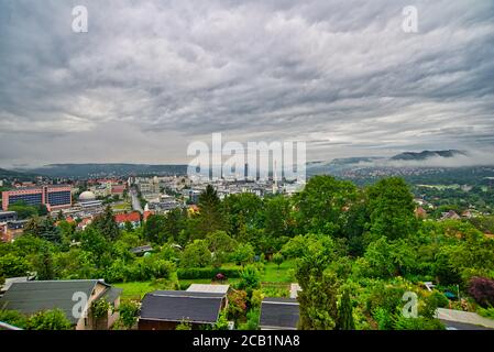 View over Jena city in Thuringia Germany Stock Photo