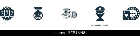 Security Guard icon. Simple element from casino collection. Creative Security Guard icon for web design, templates, infographics and more Stock Vector