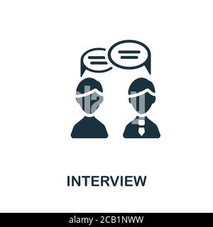 Interview icon. Simple element from business recruitment collection. Creative Interview icon for web design, templates, infographics and more Stock Vector