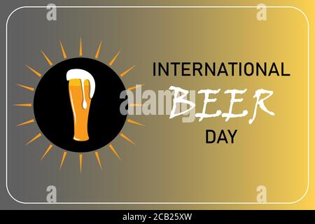 Vector illustration for the international beer day Stock Vector