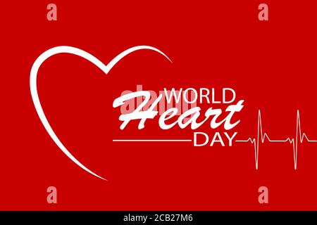 Vector illustration for the World Heart Day Stock Vector