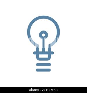 Light bulb icon for trendy flat style for graphic design, web-site. Stock Vector illustration. Stock Vector