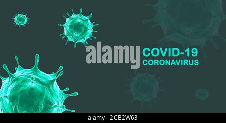 New coronavirus 2019-ncov. COVID-19 3D illustration