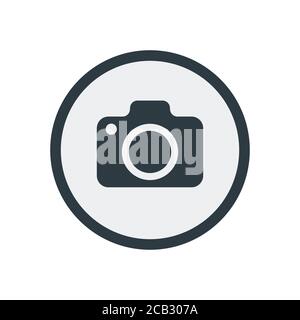 Camera Icon for trendy flat style for graphic design, web-site. Stock Vector illustration. Stock Vector