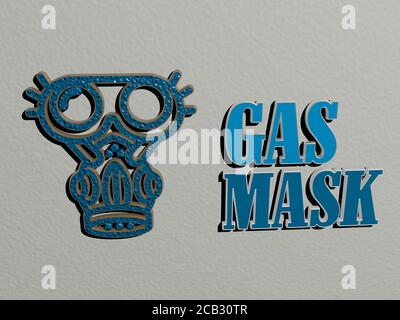 Illustration Gas mask Icon Stock Photo - Alamy