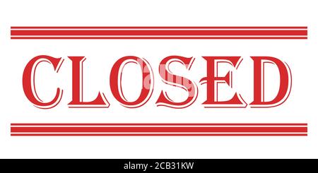 A red stamp on a white background - Closed Stock Photo
