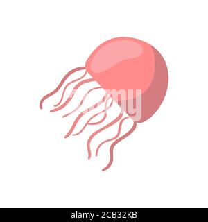 Jellyfish silhouette Icon for trendy flat style for graphic design, web ...