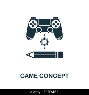 Game Concept icon. Simple element from game development collection. Filled Game Concept icon for templates, infographics and more Stock Vector