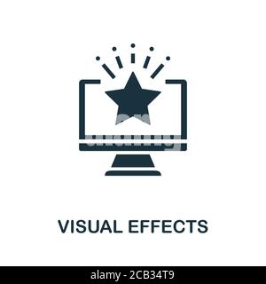 Visual Effects icon. Simple element from game development collection. Filled Visual Effects icon for templates, infographics and more Stock Vector