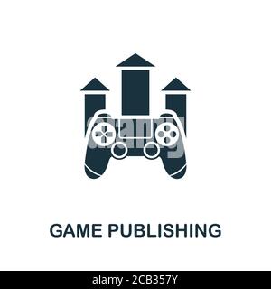 Game Publishing icon. Simple element from game development collection. Filled Game Publishing icon for templates, infographics and more Stock Vector