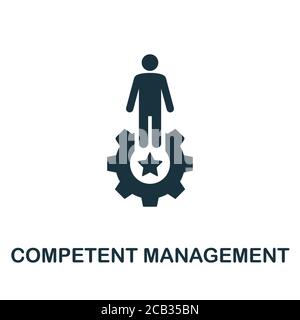Competent Management icon. Simple element from business technology collection. Filled Competent Management icon for templates, infographics and more Stock Vector