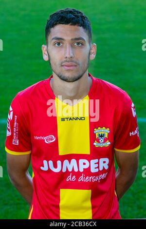 DEVENTER, Photocall Go Ahead Eagles, Stadium De Adelaarshorst, 06-08-2020 , season 2020 - 2021 , Dutch Keuken Kampioen Divisie. GA Eagles player Zakaria Eddahchouri Stock Photo