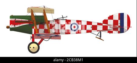 Bristol F.2B Fighter of the No. 7 Training School RFC, Netheravon Stock Photo