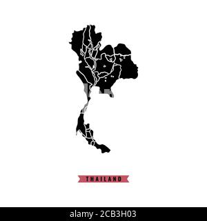 Thailand map vector design template illustration Stock Vector