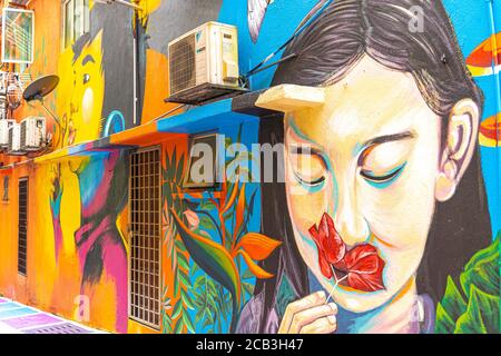 Jalan Alor Street Art in Kuala Lumpur, Malaysia Stock Photo