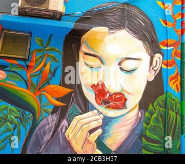 Jalan Alor Street Art in Kuala Lumpur, Malaysia Stock Photo