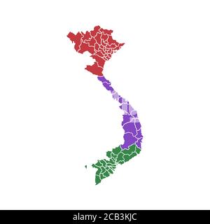 Vietnam map vector design template illustration Stock Vector