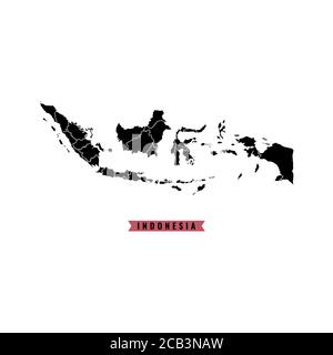 Indonesian map vector design template illustration Stock Vector