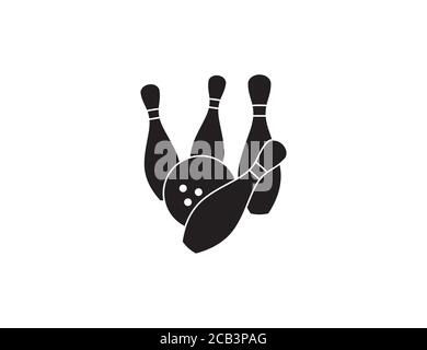 Bowling, game, strike icon. Vector illustration, flat design. Stock Vector