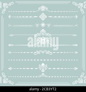 Vintage Set of Vector Horizontal Elements Stock Vector