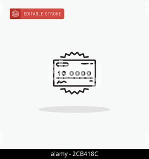 Cheque icon vector. Cheque icon for presentation. Stock Vector