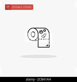 Roll icon vector. Roll icon for presentation. Stock Vector