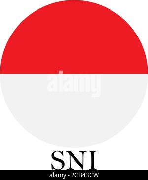 Made in Indonesia, Indonesian flag icon logo vector template Stock Vector