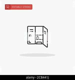 Lockers icon vector. Lockers icon for presentation. Stock Vector