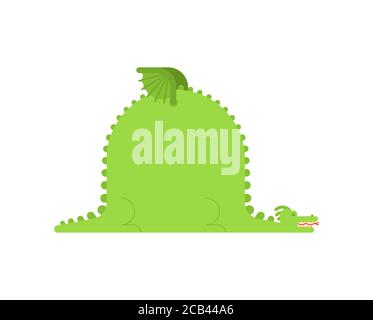 Dragon sleeping isolated. Monster vector illustration Stock Vector