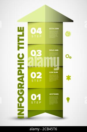 Vector light vertical progress steps template made from six circle ...