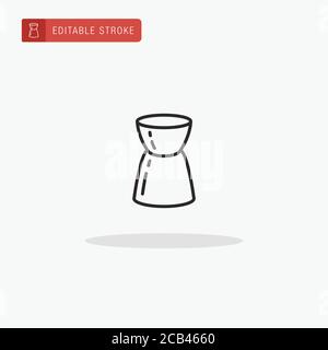 Jigger icon vector. Jigger icon for presentation. Stock Vector