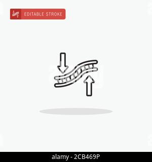 Fabric Elasticity icon vector. Fabric Elasticity icon for presentation. Stock Vector