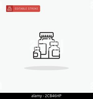 Supplements icon vector. Supplements icon for presentation. Stock Vector