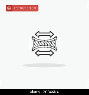 Stretch Fabric icon vector. Stretch Fabric icon for presentation. Stock Vector