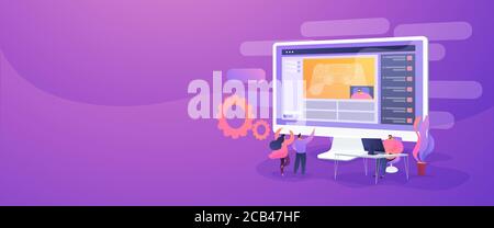Video game walkthrough web banner concept Stock Vector Image & Art - Alamy