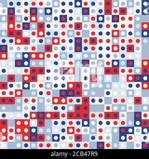 Abstract geometric background, random coloring. Seamless vector pattern. Colorful mosaic illustration. Perfect for wrapping paper, wallpaper, fabric d Stock Vector