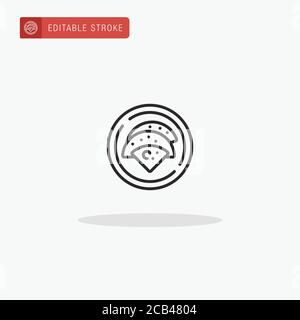 Crepes icon vector. Crepes icon for presentation. Stock Vector