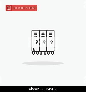 Lockers icon vector. Lockers icon for presentation. Stock Vector